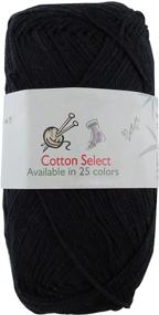 img 3 attached to Cotton Select Fine Sport Weight Yarn - 100% Cotton - 4 Skeins - Col 001 - Witching Hour Black