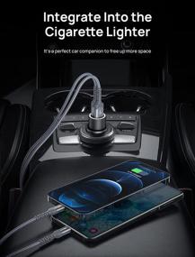 img 2 attached to 🚗 JSAUX Fast Charging Car Charger 36W - All Metal Dual USB QC 3.0 Cigarette Lighter Adapter with USB-C Cable[3.3ft] - Compatible with Samsung Galaxy S10/S9/S8 Plus, Note 9/8, iPhone 7/8 Plus/X/XR/XS-Black