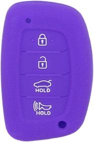 img 3 attached to 🔮 SEGADEN Силиконовый чехол-протектор для ключа HYUNDAI 4 Button Smart Remote Fob CV4112 - фиолетовый скин-чехол