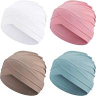 🧖 geyoga women cotton turban hats: stylish slouchy sleep cap headwrap for fashionable headwear logo