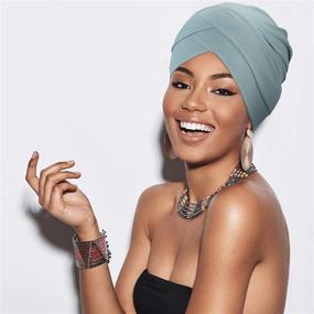 img 3 attached to 🧖 Geyoga Women Cotton Turban Hats: Stylish Slouchy Sleep Cap Headwrap for Fashionable Headwear