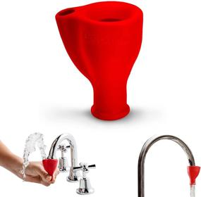 img 4 attached to Dreamfarm Tapi: Red Rubber Tap Head 💧 Cover & Water Fountain - Stay Protected and Hydrated!