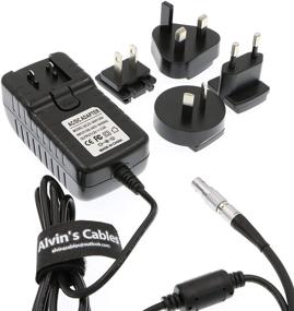 img 1 attached to 🔌 Alvin's Cables 2-пиновый мужской разъем на универсальный кабель питания для преобразователя AC-адаптера Z CAM E2 Flagship Teradek Cube Hollyland Cosmo 600 - в комплекте вилки UK EU AU US.