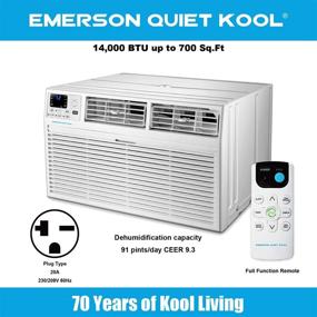 img 3 attached to Efficient Cooling and Heating in One: Emerson Quiet Kool EATE14RD2T 230V 14K BTU Through The Wall Heat & Cool Combo AC with Remote Control