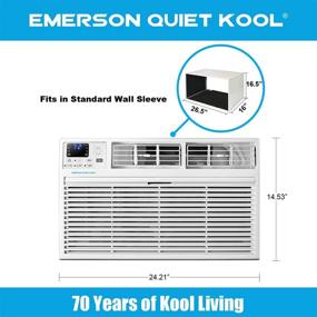 img 2 attached to Efficient Cooling and Heating in One: Emerson Quiet Kool EATE14RD2T 230V 14K BTU Through The Wall Heat & Cool Combo AC with Remote Control