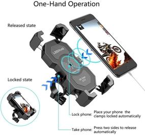 img 2 attached to 🏍️ Upgraded Motorcycle Phone Mount with Wireless Charger - 15W Qi Fast Charging Cell Phone Holder for Motorcycle ATV Boat Snowmobile - Compatible with iPhone 12 11 Xs MAX XR X 8 8P Samsung