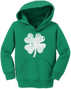 img 3 attached to 🍀 Stylish Distressed Four Leaf Clover Fashion Hoodies & Sweatshirts for Toddler Boys