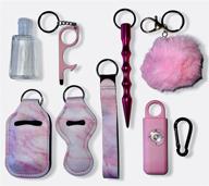 🔑 empowerment and protection: essential self defense keychain set for women and kids with personal alarm - (9 pieces, pink) logo