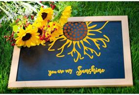 img 2 attached to 🌻 8PCS Sunflower and Camomile Stencils for Wood Painting - DIY Fall Thanksgiving Farmhouse Home Art Crafts, 2 Sizes