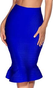 img 4 attached to Meilun Vintage Fishtail Bandage Bodycon Women's Clothing and Skirts
