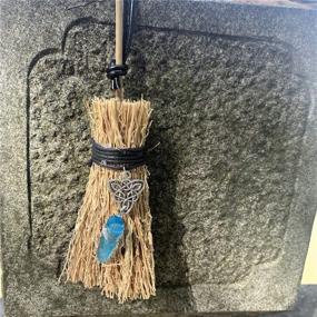 img 2 attached to 🧹 Enchanting Crystal Witch Wiccan Altar Broom: Mini Wicca Car Trim Pendant Crystal Wand Points for Healing, Home, and Halloween Decor