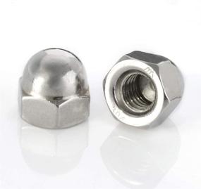 img 2 attached to 🔩 50 Count Stainless Steel 18-8 (304) Acorn Cap Nuts, 1/4-20 Thread, Plain Finish