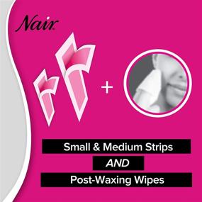 img 1 attached to 💆 Nair Hair Remover Wax Ready-Strips for Facial Hair & Bikini Area, 40 CT