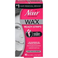 💆 nair hair remover wax ready-strips for facial hair & bikini area, 40 ct logo