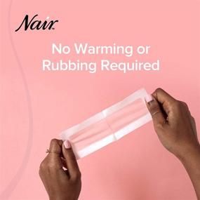 img 2 attached to 💆 Nair Hair Remover Wax Ready-Strips for Facial Hair & Bikini Area, 40 CT