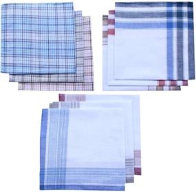 img 2 attached to 🧦 White Border Cotton Handkerchiefs Assortment
