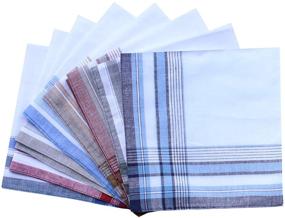 img 4 attached to 🧦 White Border Cotton Handkerchiefs Assortment