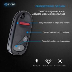 img 2 attached to 🔑 ECCPP OUCG8D344HA Key Fob Replacement for Honda Civic, CR-V, Element (02-10) - 3 Buttons Keyless Entry Remote OUCG8D-344H-A (Pack of 1)