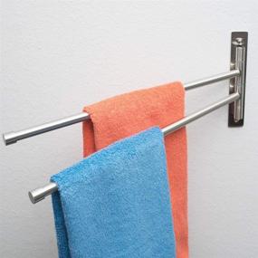 img 3 attached to 🛀 Swing Out Towel Bar: Stainless Steel Swivel Rack for Space Saving Bathroom Organization