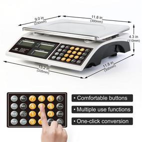 img 3 attached to Bromech 66lb Digital Price Computing Scale with Green Backlight LCD - Ideal for Farmers market, Retail Outlets, and More!