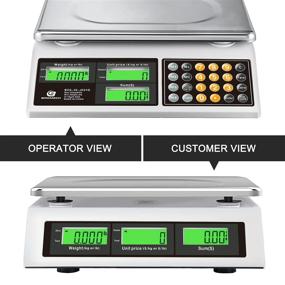 img 1 attached to Bromech 66lb Digital Price Computing Scale with Green Backlight LCD - Ideal for Farmers market, Retail Outlets, and More!