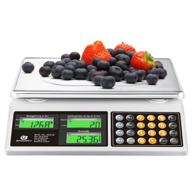 bromech 66lb digital price computing scale with green backlight lcd - ideal for farmers market, retail outlets, and more! логотип