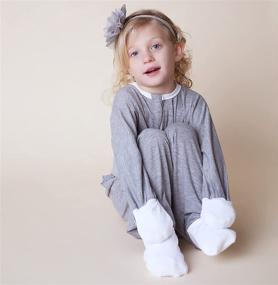 img 1 attached to 👶 SleepingBaby Flying Squirrel Toddler Pajamas and Sleep Sack, Footed Toddler Wearable Blanket with Non-Slip Roll up Cuffs for Hands and Feet, Cozy Footed Toddler Pajamas (12-24M , Classic Heather Grey)
