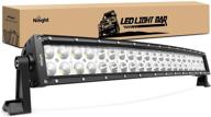 🚛 nilight - 70015c-a 22-inch 120w curved spot flood combo led driving lamp off road lights led work light for trucks boat jeep lamp, 2-year warranty logo