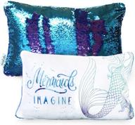 🧜 mermaid toddler & kids pillow - reversible sequin cover for girls - perfect mermaid birthday gift logo