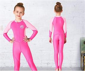 img 2 attached to Protection Sleeves Swimsuit Wetsuit Swimwear Boys' Clothing