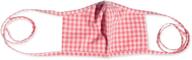 👥 moosberry adults' coral gingham reusable cotton face masks (size l) - pack of 2 logo