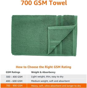 img 1 attached to 🟢 Malachite Green 6-Pack GOTS Certified Organic Cotton Hand Towel by Amazon Basics