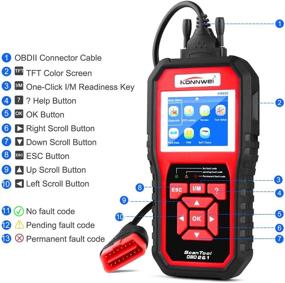 img 2 attached to KONNWEI 【Upgraded】 OBD2 Scanner - Professional Auto Code Reader | Car 🔧 Diagnostic Tool for Check Engine Light | OBD II Car Diagnostic Tool Since 1996