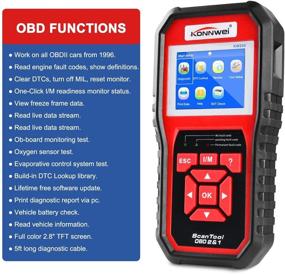 img 3 attached to KONNWEI 【Upgraded】 OBD2 Scanner - Professional Auto Code Reader | Car 🔧 Diagnostic Tool for Check Engine Light | OBD II Car Diagnostic Tool Since 1996