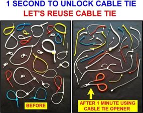 img 3 attached to Unlock Cable Ties in 1 Second! Reuse 🔓 with CABLE TIE OPENER - Pocket-sized & Stainless Steel