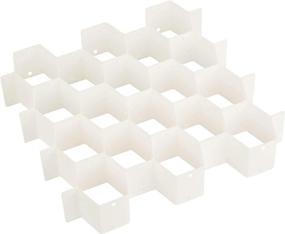 img 3 attached to Honey-Can-Do Sft-01625 Collapsible Drawer Organizer in White: Medium Size for Efficient Storage