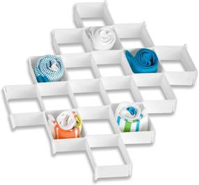 img 2 attached to Honey-Can-Do Sft-01625 Collapsible Drawer Organizer in White: Medium Size for Efficient Storage