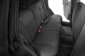 img 2 attached to Rough Country Neoprene Seat Covers for Jeep Cherokee XJ 1997-2001 (No Detachable Headrests) - 91022, Black, Front/Rear