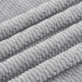 img 1 attached to 🛋️ HBlife Flannel Fleece Blanket Queen Size, Ultra-Soft & Cozy Waffle Weave Pattern Plush Blanket, 90” x 90” Grey - Microfiber Luxury