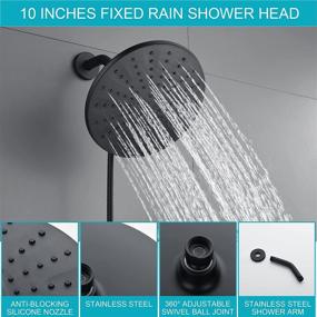 img 2 attached to 🚿 Rainovo High Pressure Rainfall Shower Head with Self-cleaning Handheld Shower Combo - 3 Mode Setting, Matte Black - Includes 78.7inch Stainless Steel Shower Hose & Nail-free Bracket