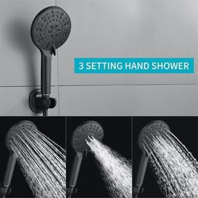 img 1 attached to 🚿 Rainovo High Pressure Rainfall Shower Head with Self-cleaning Handheld Shower Combo - 3 Mode Setting, Matte Black - Includes 78.7inch Stainless Steel Shower Hose & Nail-free Bracket