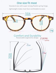 img 2 attached to 👓 MODFANS Blue Light Shield Computer Reading Glasses for Women: Ultimate Anti Blue Light UV Protection with Stylish Round Frame & Soothing Low Color Lens