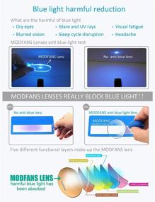 img 1 attached to 👓 MODFANS Blue Light Shield Computer Reading Glasses for Women: Ultimate Anti Blue Light UV Protection with Stylish Round Frame & Soothing Low Color Lens