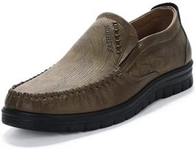 img 4 attached to Ultimate Comfort and Style: 👞 Loafers Leather Walking Lightweight Resistant Men's Shoes