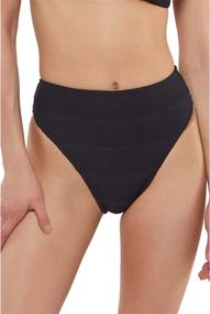img 3 attached to Flattering Jessica Simpson Shirred Hipster Bottoms for Women's Swimsuits & Cover Ups