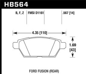 img 1 attached to Хоук Перформанс HB564F 567 Керамический тормоз.