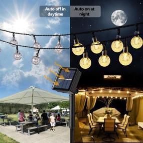 img 1 attached to Brizled Solar String Lights: Waterproof 8 Modes Crystal Ball Globe Lights for Outdoor Wedding, Patio Garden, and More!