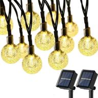 brizled solar string lights: waterproof 8 modes crystal ball globe lights for outdoor wedding, patio garden, and more! логотип