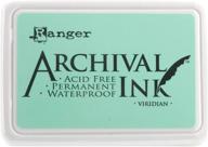 ranger aip-30669 archival inkpad in viridian: enhance your crafts with long-lasting pigment logo