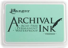 img 1 attached to Ranger AIP-30669 Archival Inkpad in Viridian: Enhance your Crafts with Long-lasting Pigment